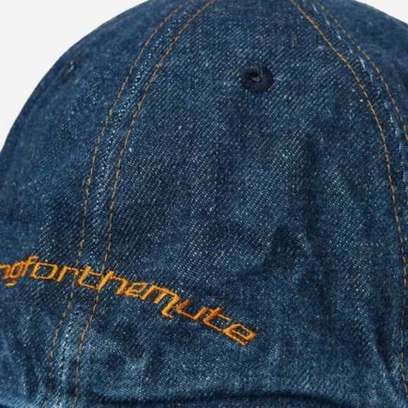 Song for the Mute Mens Logo Washed Denim Baseball Cap 241-CAP004-WDNMBLU Blue OS - Picture 5 of 9
